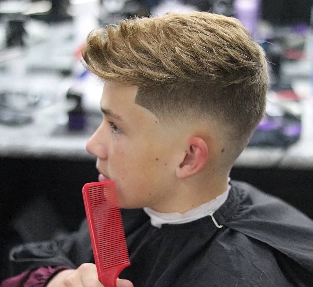 Textured crop with skin fade