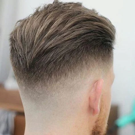 Back view of a tapered fade